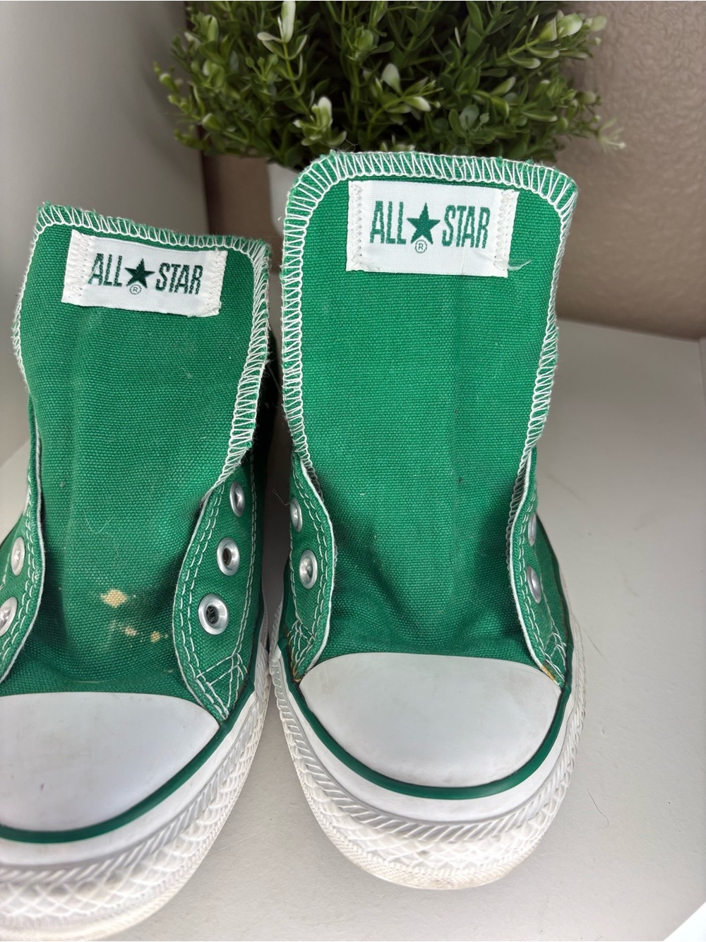 Converse Green Slip-On Canvas Low Top Sneakers - Picture 8 of 10